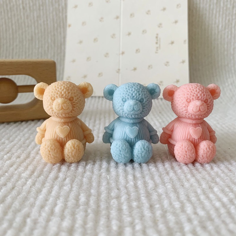 Soap Making Equipment For Beginners - 미니 사랑 곰 촛불 실리콘 금형
