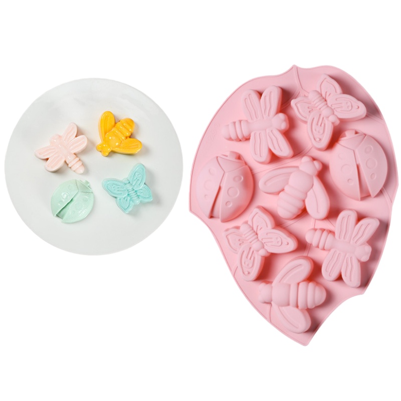 Soap Making Kit Amazon - 8구 곤충 나비 실리콘 초콜릿 몰드
