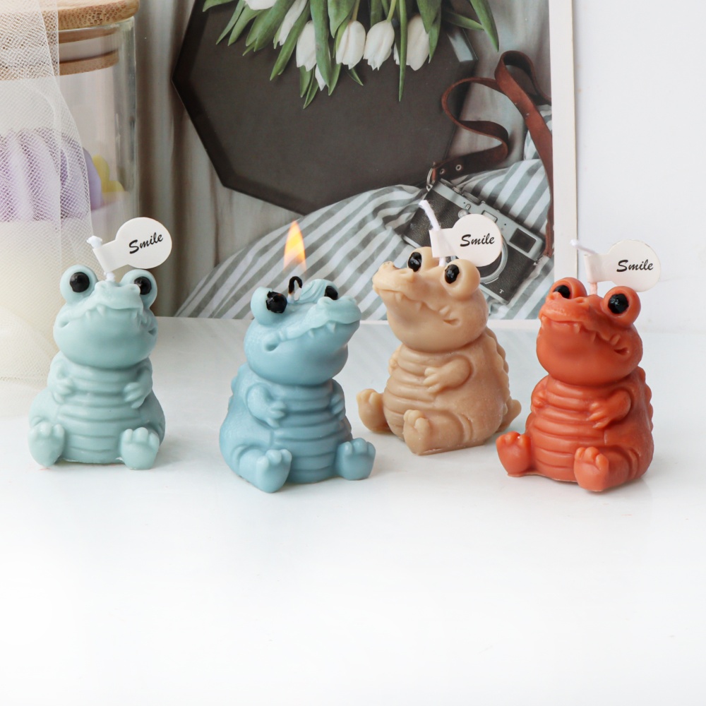 Soap Making Home - 3D 귀여운 악어 양초 실리콘 몰드