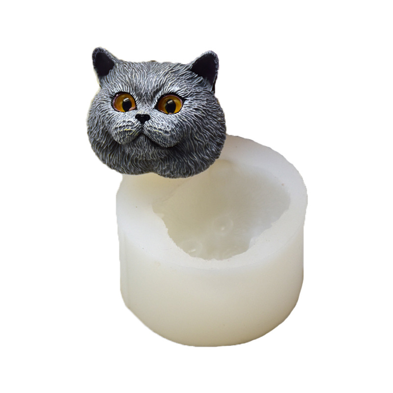 Soap Making Organic - 실리콘 몰드 짧은 머리 고양이 모양의