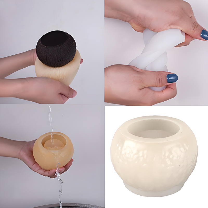 Soap Making Organic - 3D 시뮬레이션 코코넛 실리콘 몰드 아로마테라피