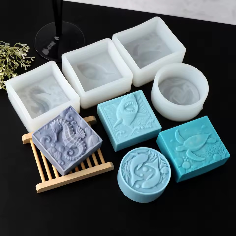 Soap Making Home - 3D 해마 실리콘 비누 몰드 DIY