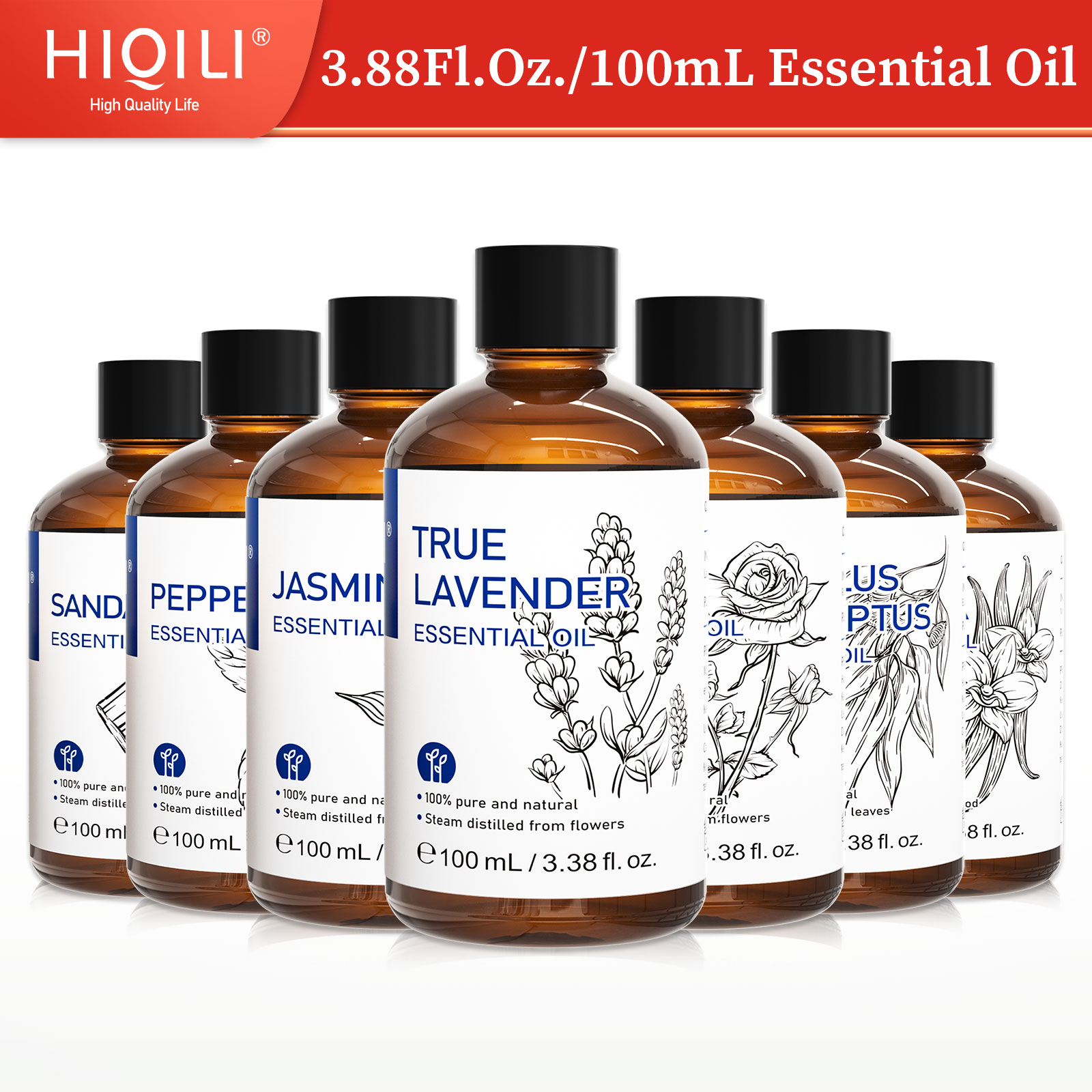 Soap Making Essential Oils - HIQILI 100% 천연, 100mL 에센셜 오일,