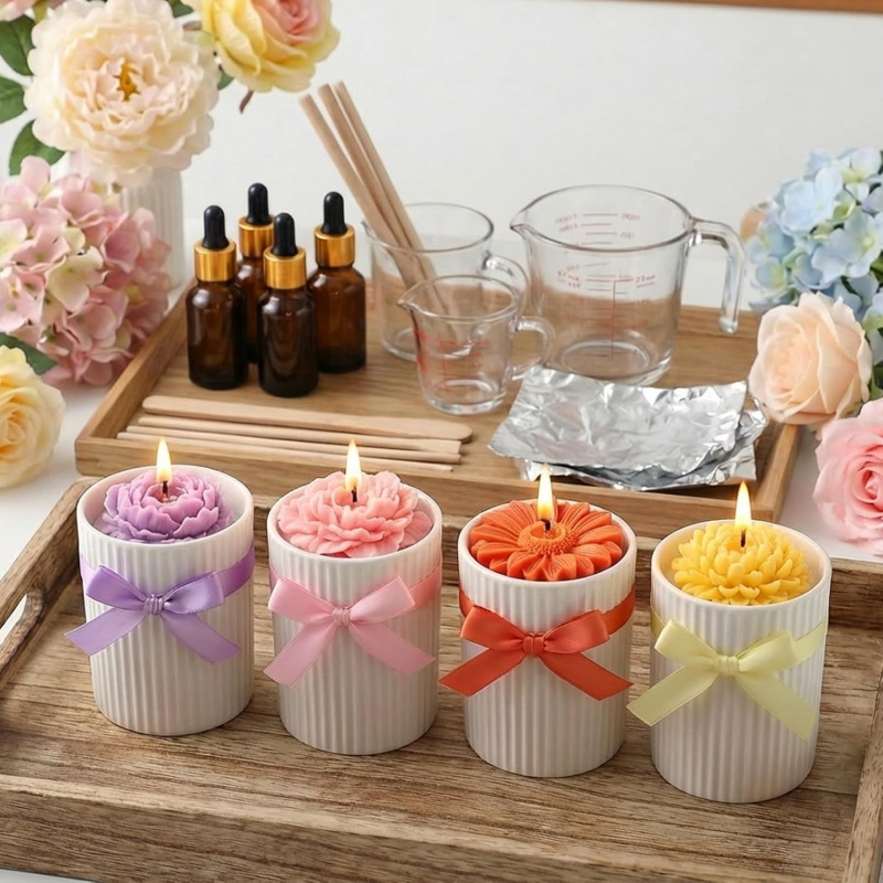 6홀 3D 꽃무늬 실리콘 몰드 세트(총 4개의 몰드), - Soap Making Kit Amazon 리뷰 및 가격