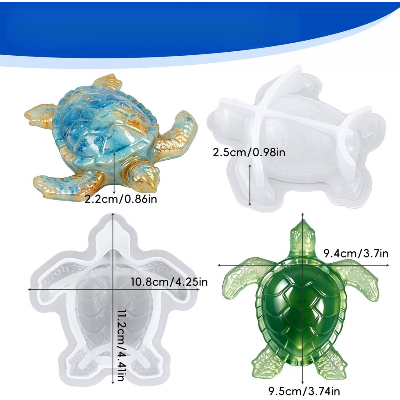 2종 동물 레진 몰드 세트, 3D 거북이 실리콘 몰드, - Soap Making Kit Amazon 리뷰 및 가격