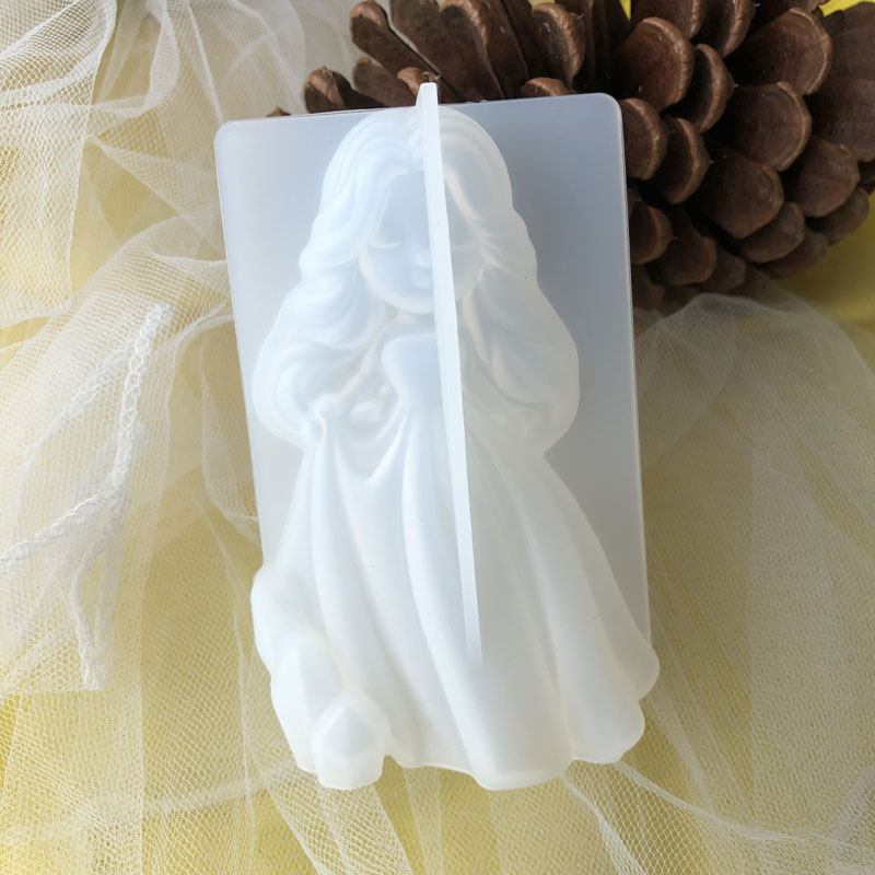 3D 귀여운 공주 실리콘 양초 금형 천사 소녀 비누 수 - Soap Making Home 리뷰 및 가격