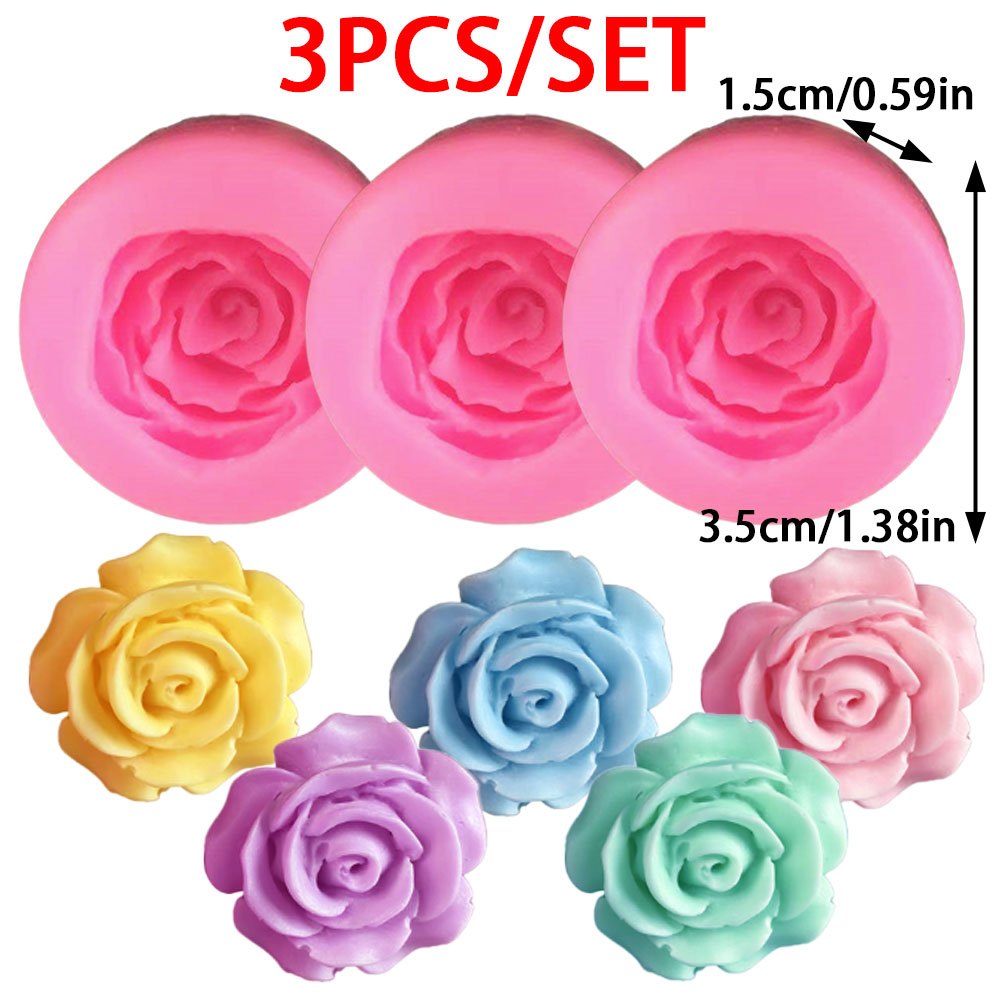 3pcs 3D 장미 꽃 실리콘 몰드 세트 DIY 캔들  - Soap Making Kit Amazon 리뷰 및 가격