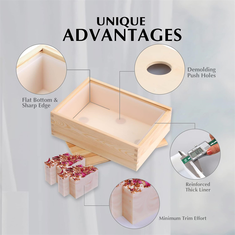 대형 비누 금형 직사각형 실리콘 라이너 금형 나무 상자 - Soap Making Equipment For Beginners 리뷰 및 가격