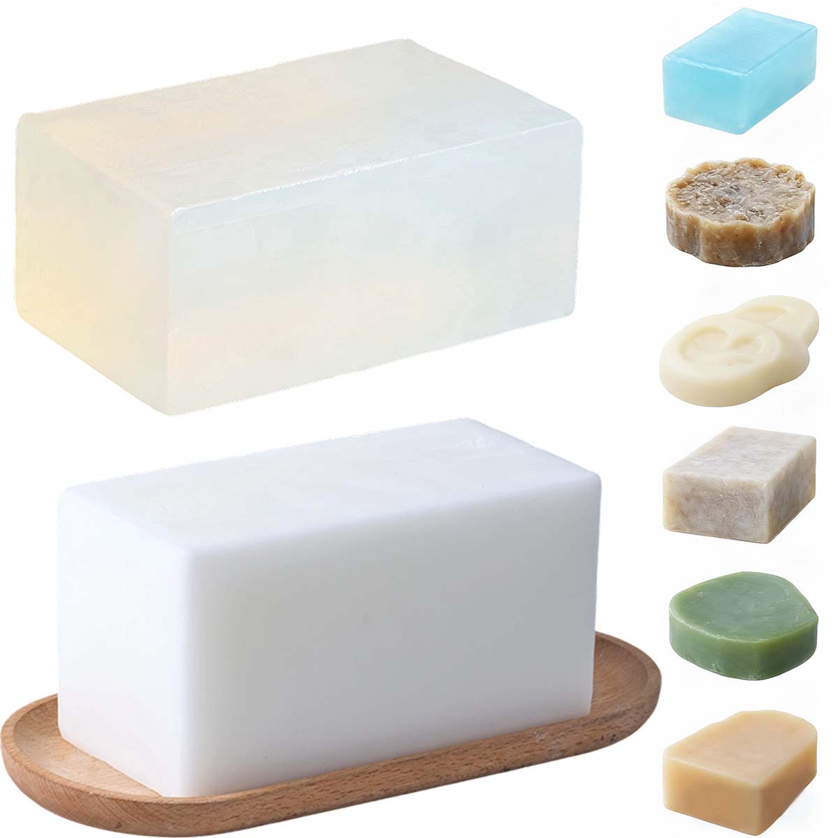 1000g 투명 백색 비누 베이스 DIY 수제 아로마테 - Soap Making Raw Material 리뷰 및 가격