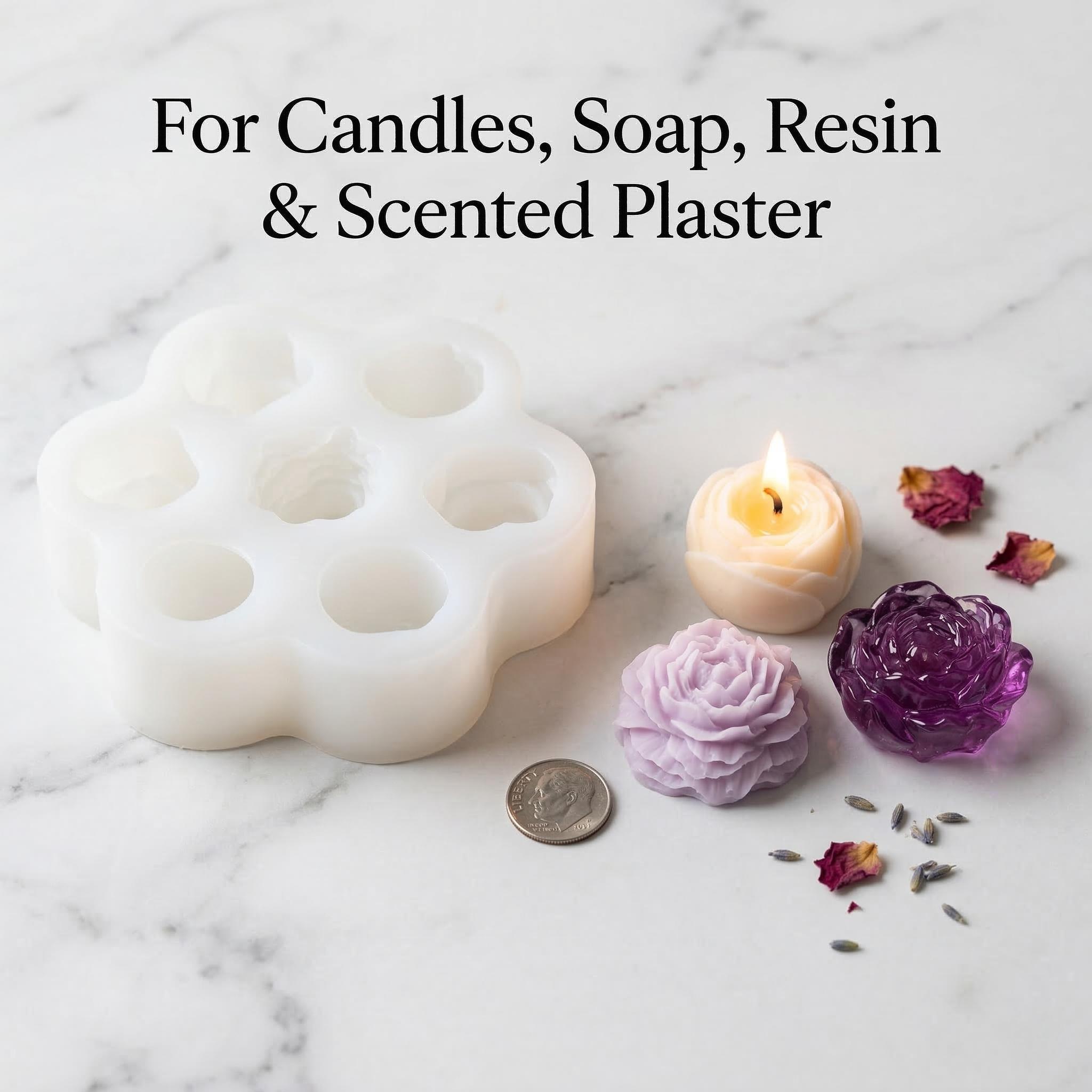 3D 장미꽃 실리콘 캔들 몰드 세트 (50개 7cm 심 - Soap Making Kit Amazon 리뷰 및 가격