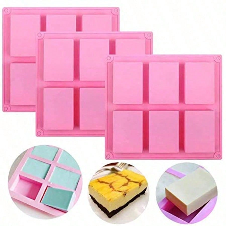 1-2팩 6구 DIY 실리콘 몰드, 핸드메이드 비누,  - Soap Making Organic 리뷰 및 가격