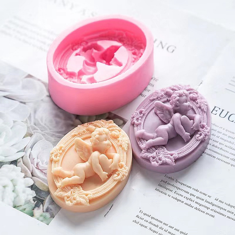 천사 어린이 모양 실리콘 비누 몰드, 수제 타원형 석고 - Soap Making Home 리뷰 및 가격