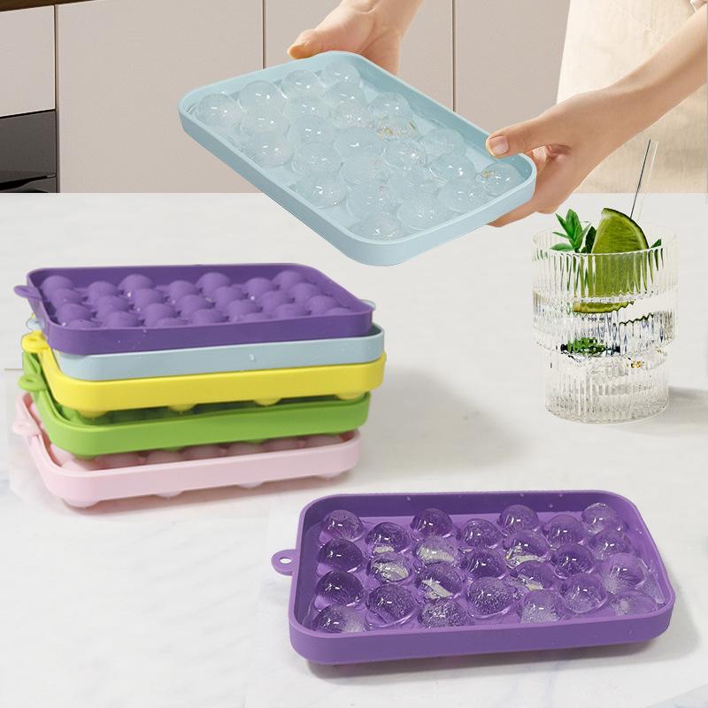 새로운 25칸 볼 몰드 실리콘 커버 포함 얼음 보관함  - Soap Making Lab 리뷰 및 가격