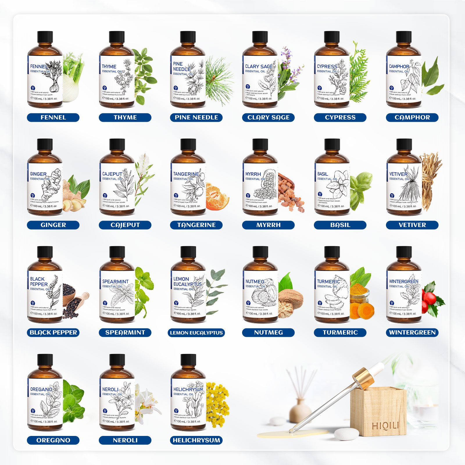 HIQILI 100% 천연, 100mL 에센셜 오일,  - Soap Making Essential Oils 리뷰 및 가격